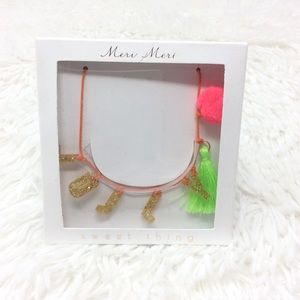 NWT MERI MERI Sweet Thing Holiday Sparkle Jolly Necklace